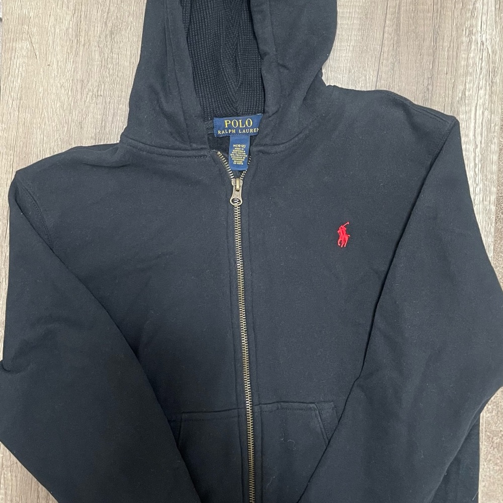 Polo by Ralph Lauren Kids Black Sweatshirt Jacket and Full Length Zipper